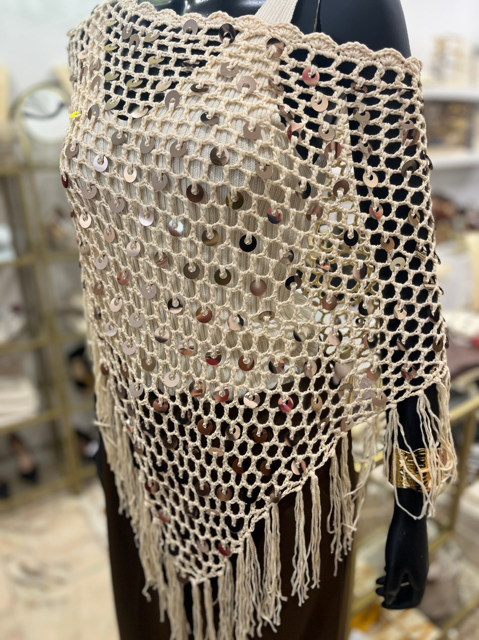 Poncho lentejuelas