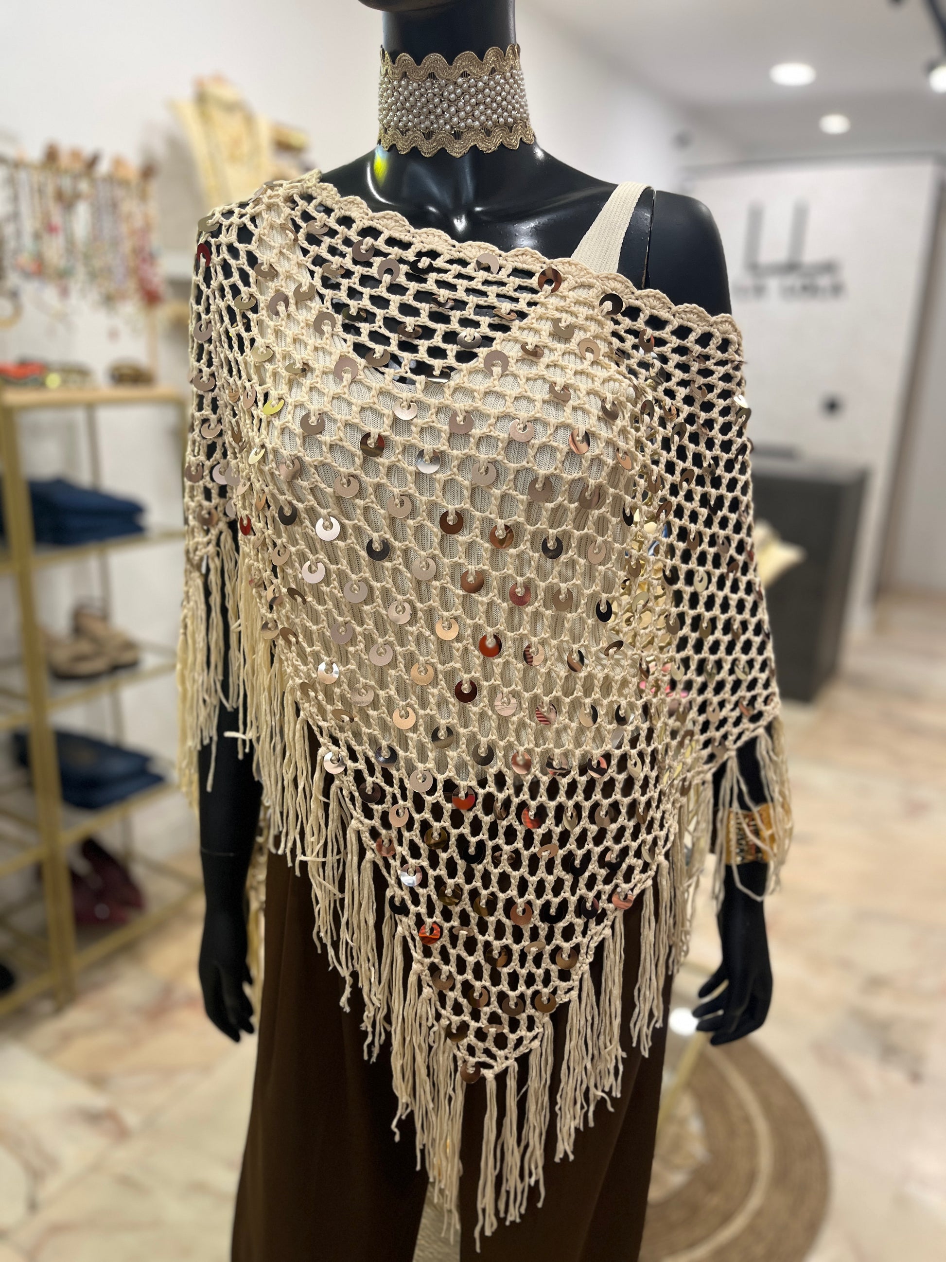 Poncho lentejuelas
