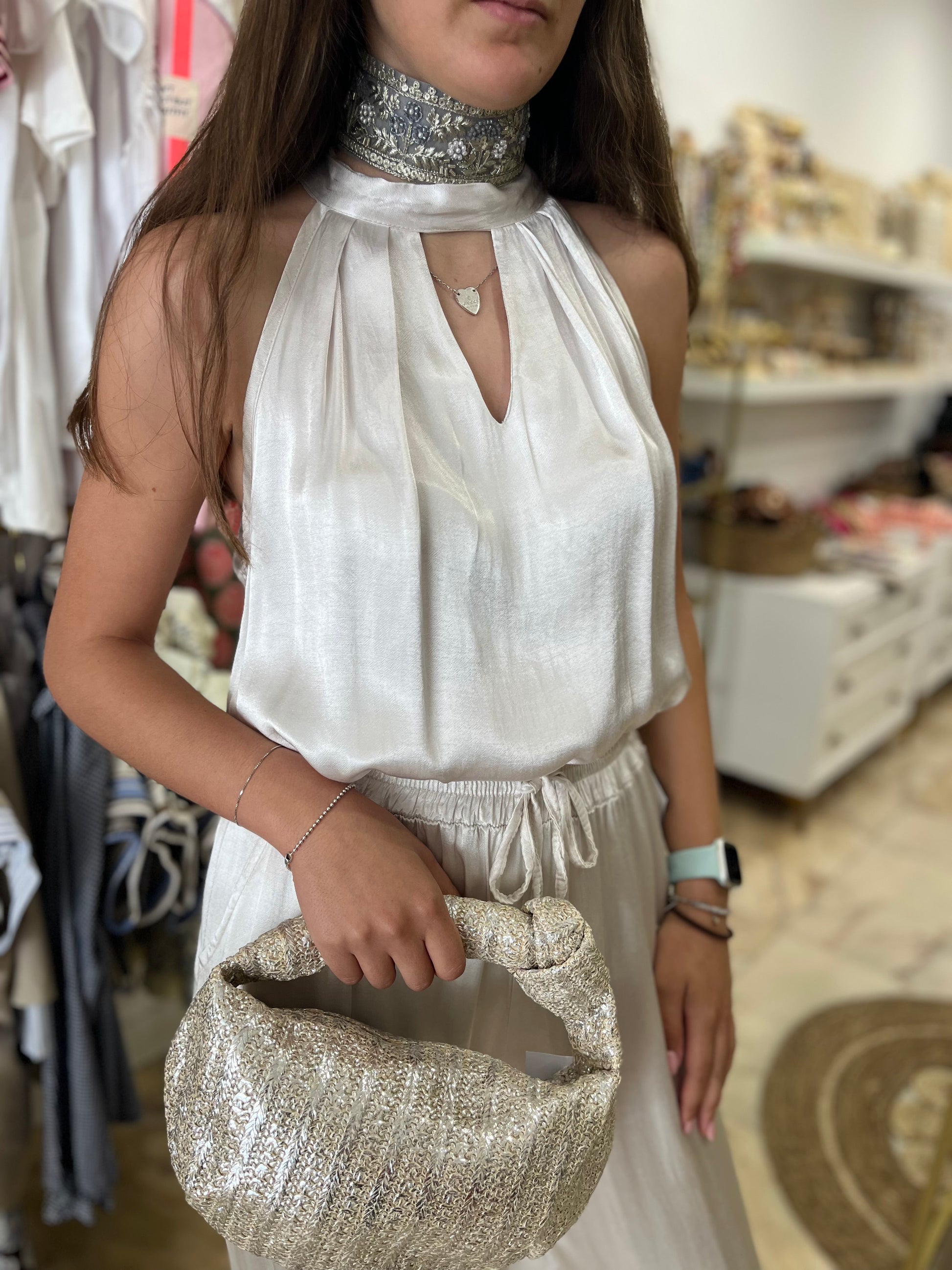 Blusa satinada