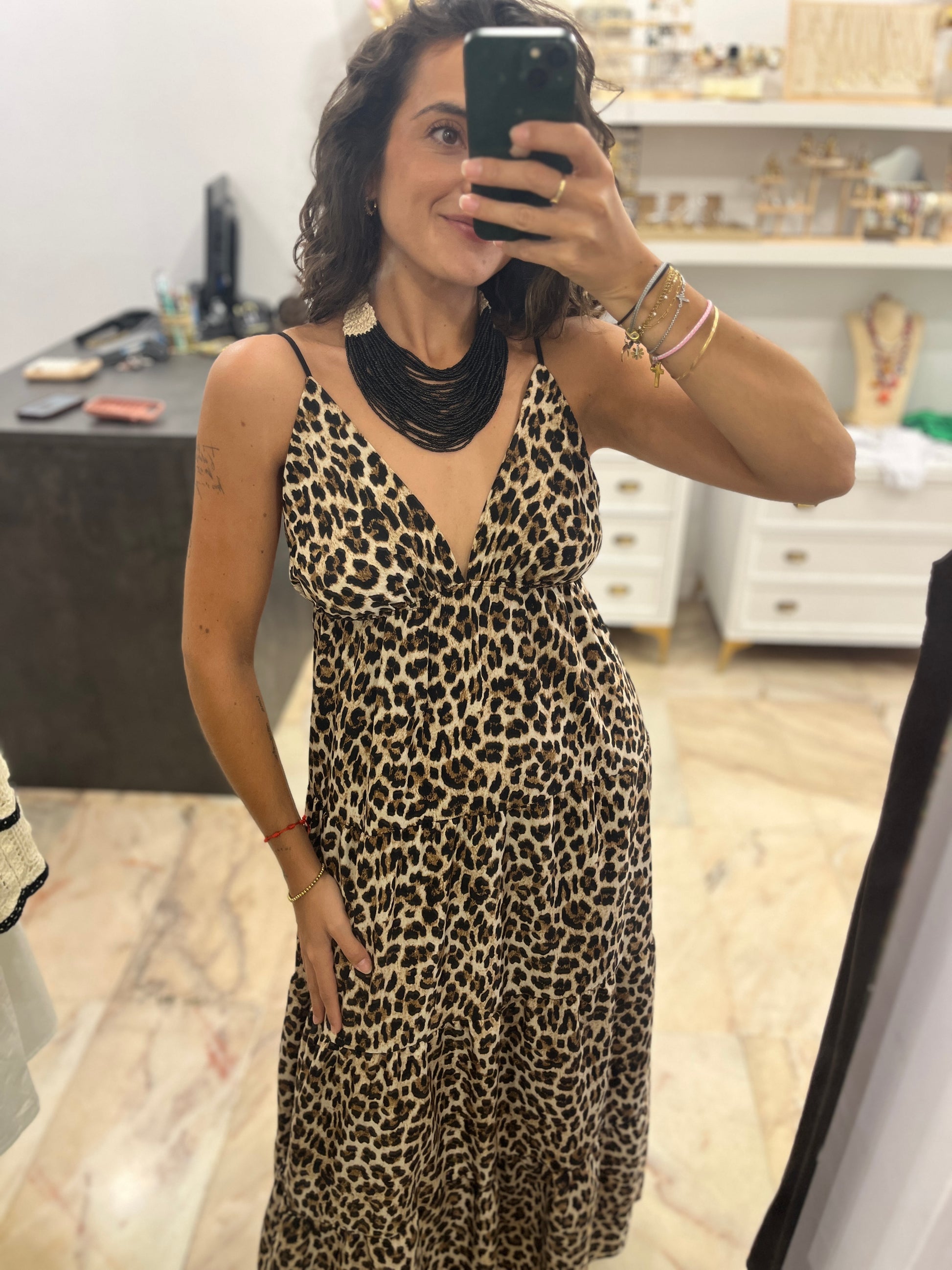 Vestido animal print