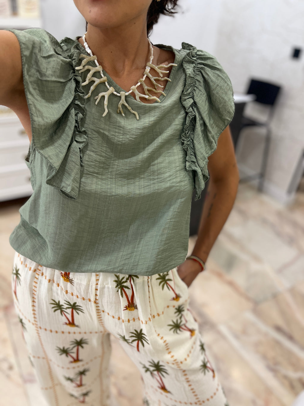Blusa volantes