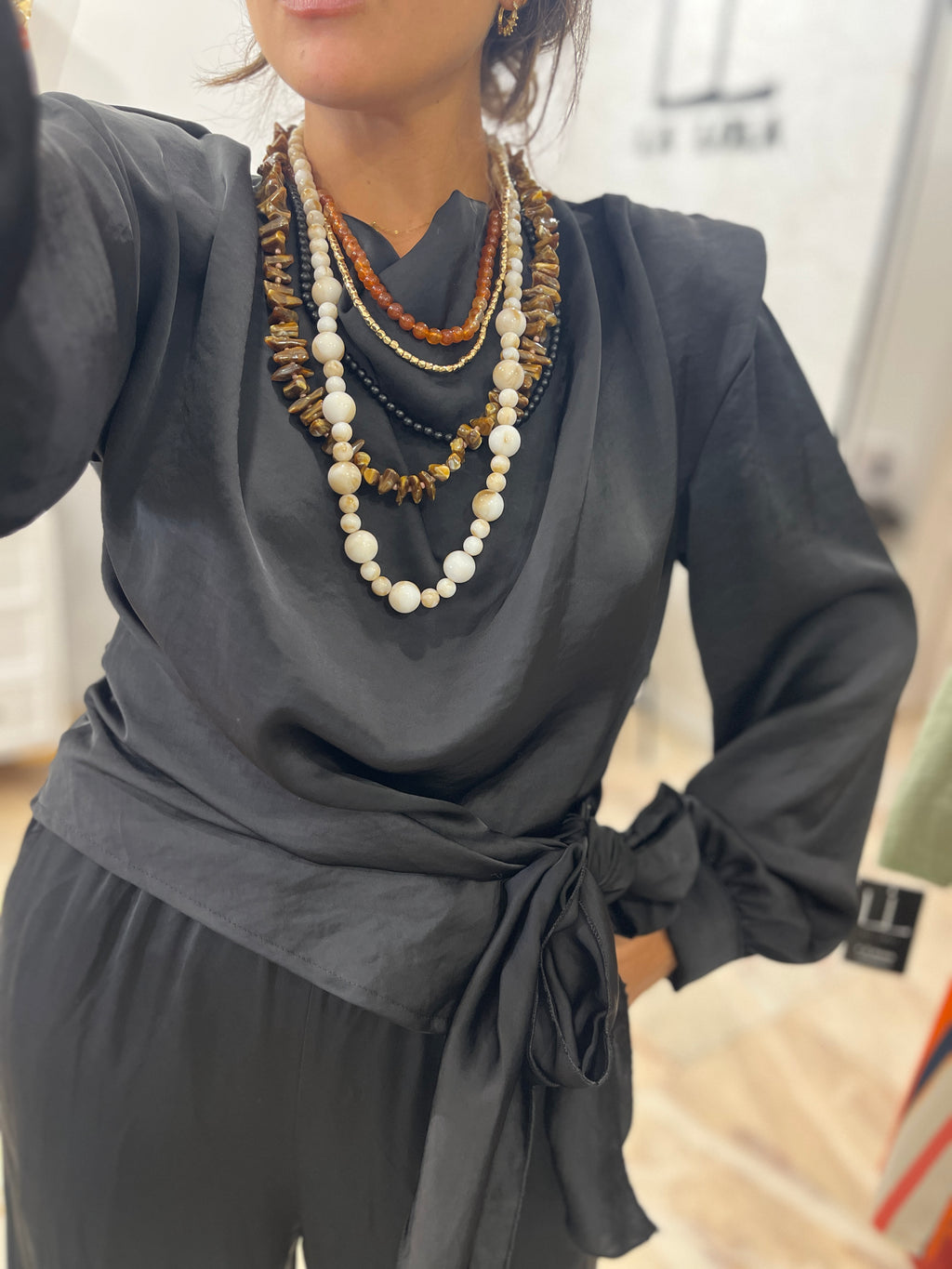 BLUSA SATINADA