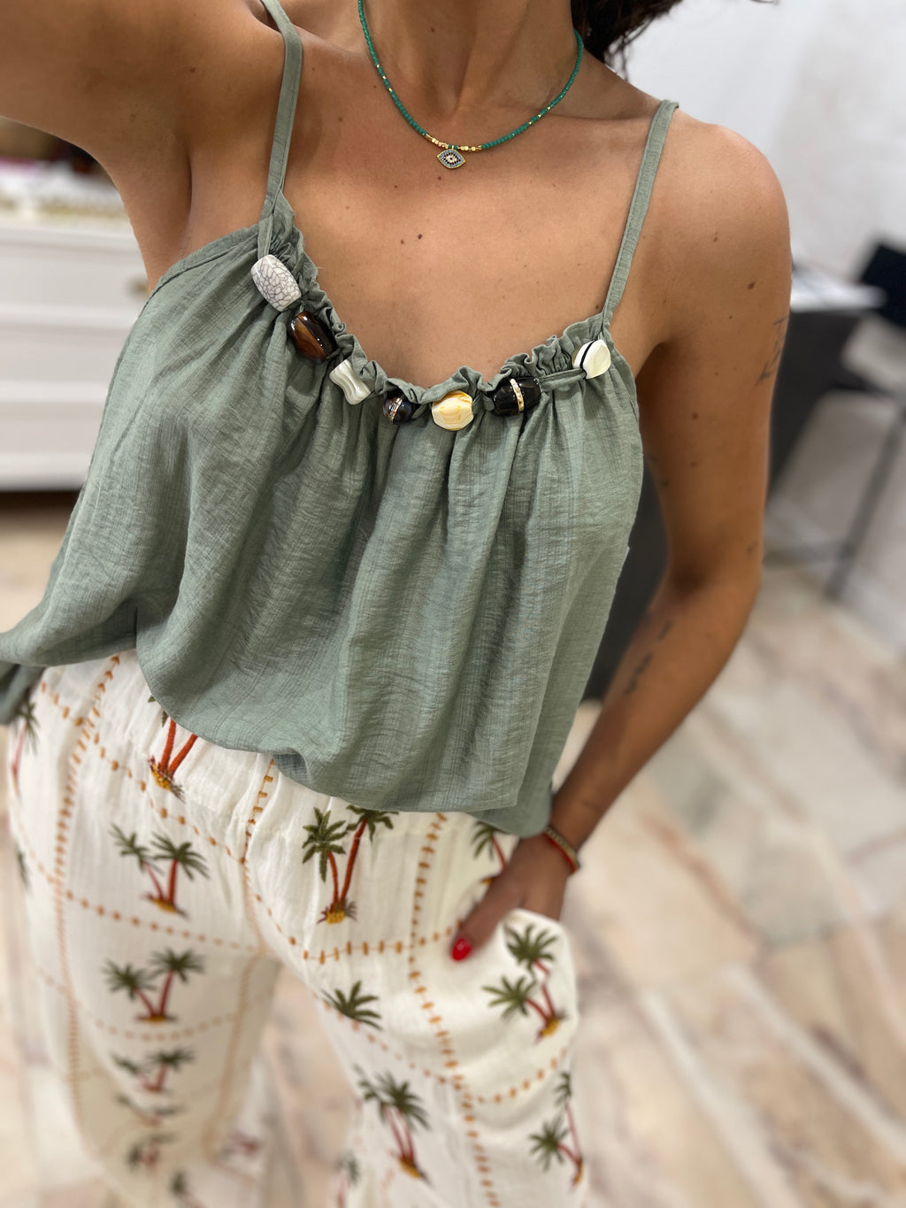 Blusa cuentas