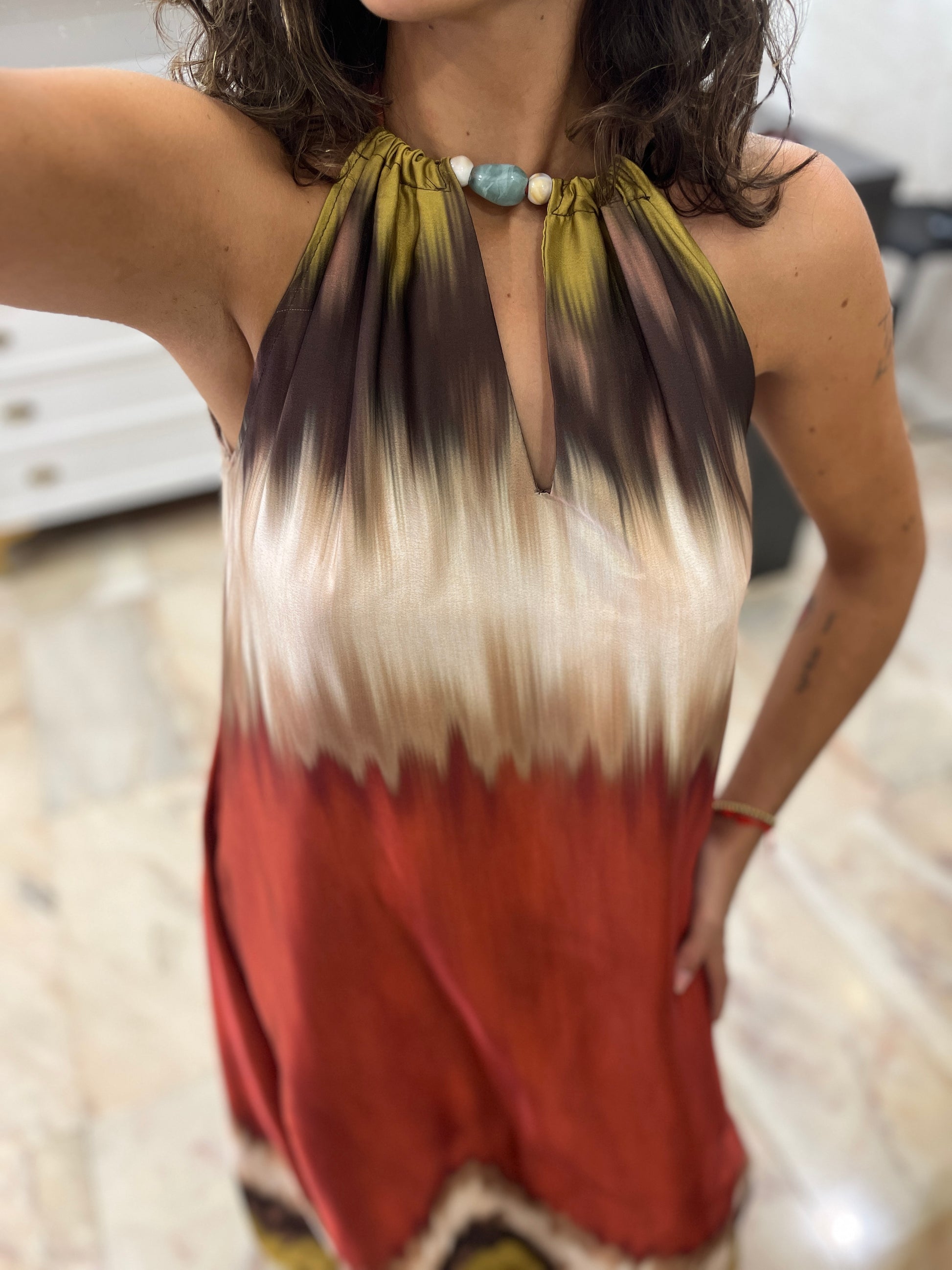 Vestido bicolor